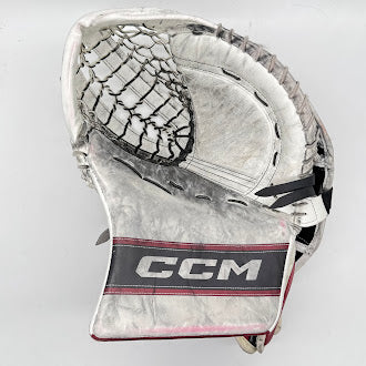 CCM Extreme Flex 6 - Used Pro Stock Goalie Glove (White/Maroon/Black)